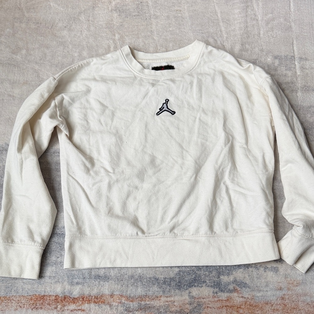 Jordan Kids' Cream Sweatshirt with Logo